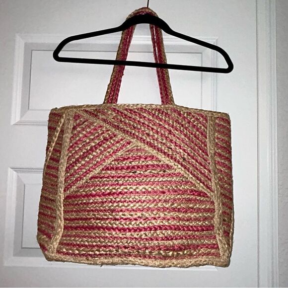 Shiraleah Stripe Straw Tote Bag - Picture 5 of 7